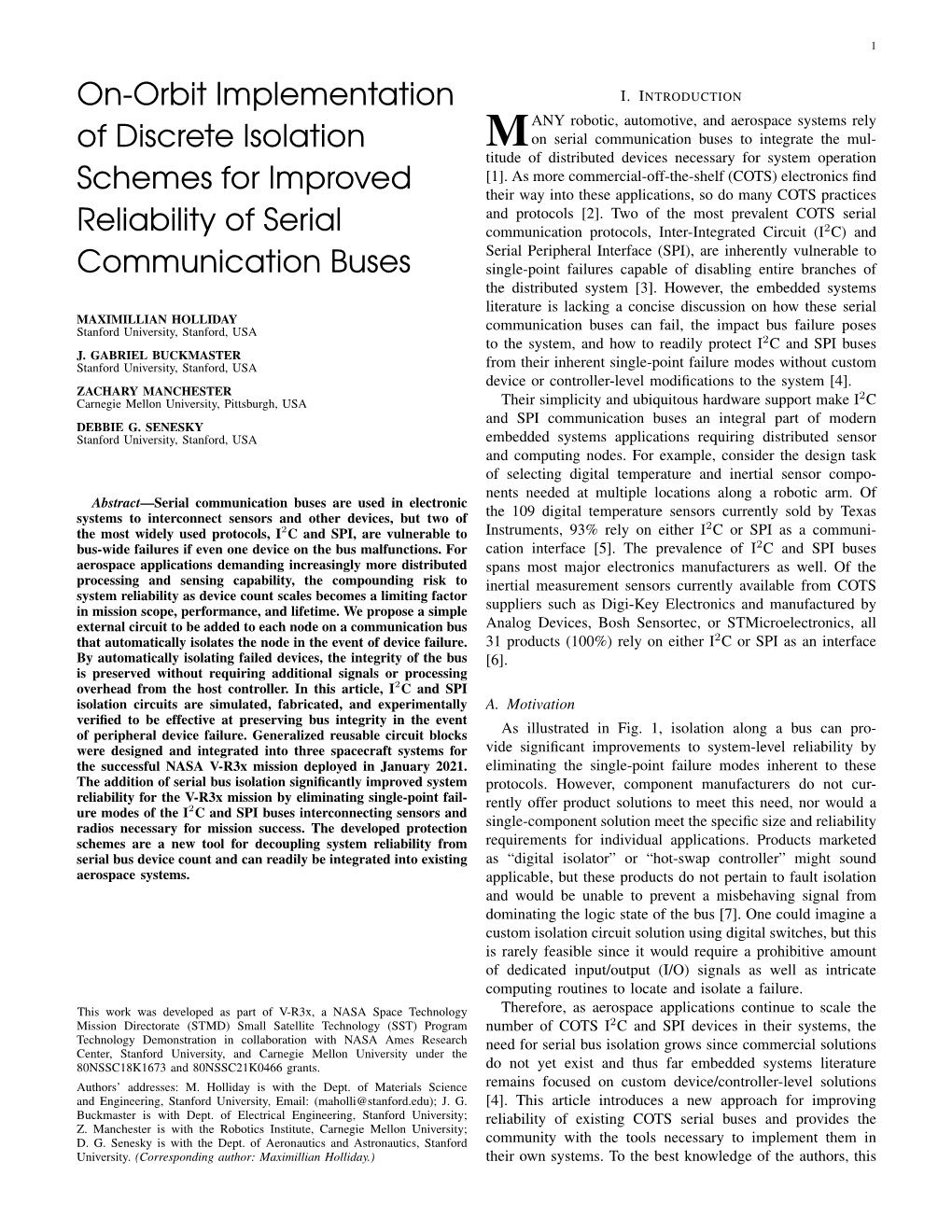 Serial Bus Isolation Signiﬁcantly Improved System Protocols