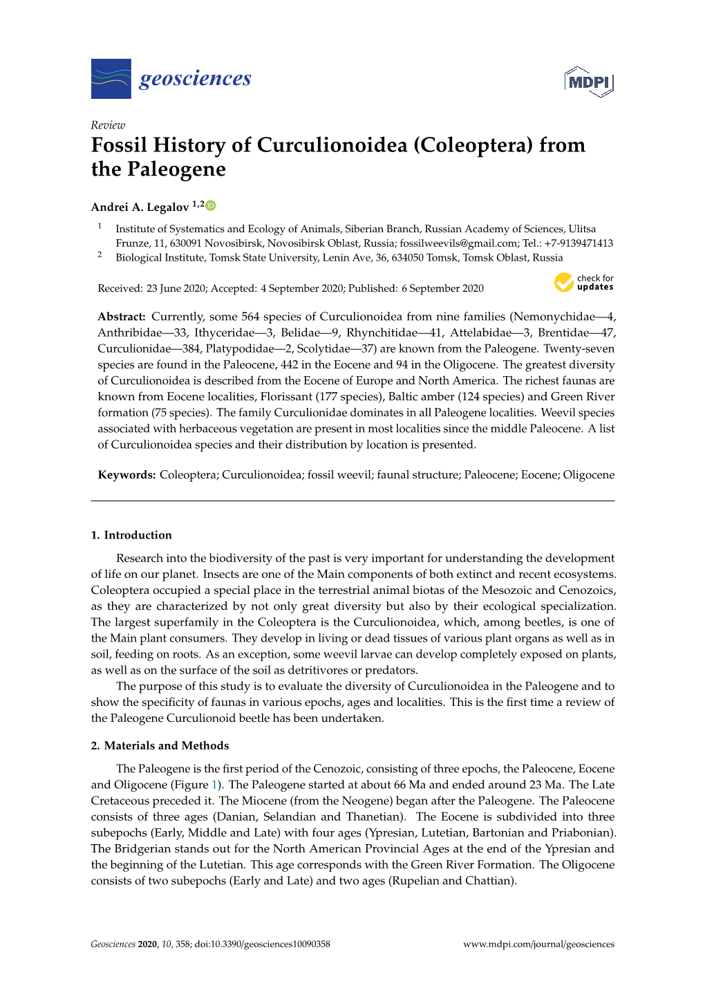 Fossil History of Curculionoidea (Coleoptera) from the Paleogene