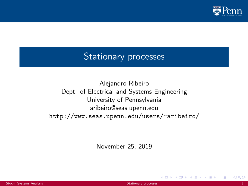 Stationary Processes