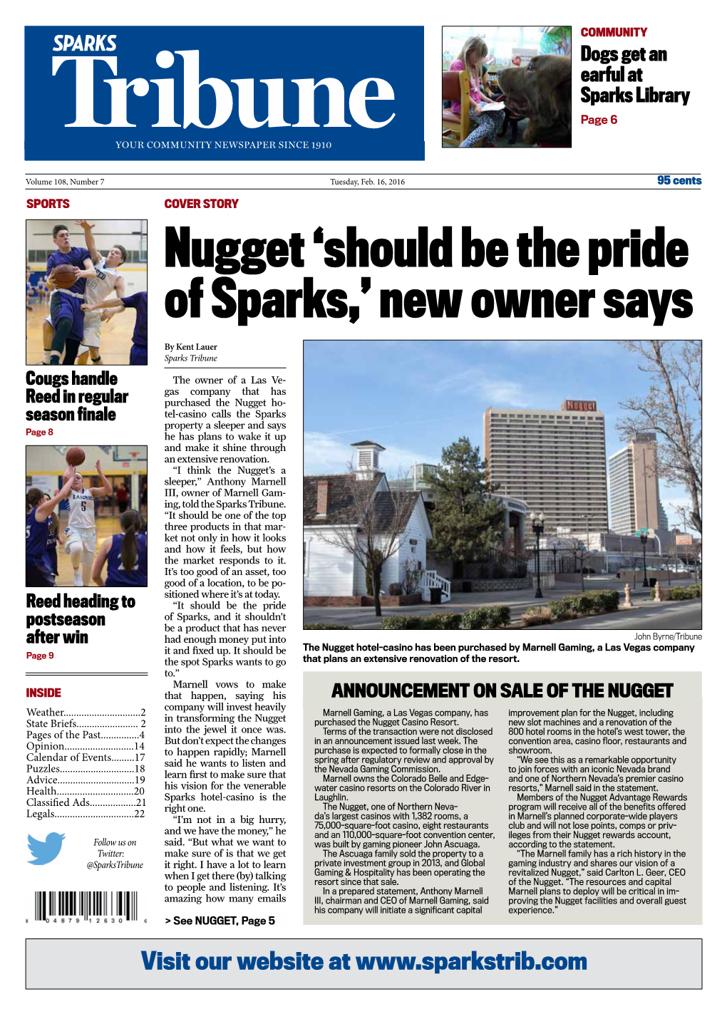 Nugget 'Should Be the Pride of Sparks,'