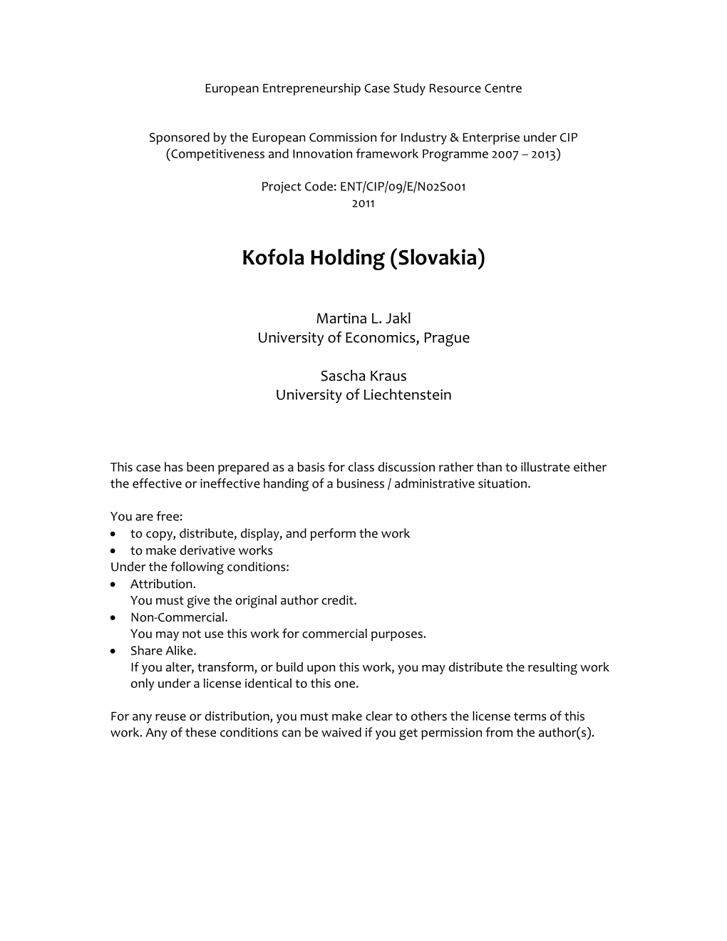 Kofola Holding (Slovakia)