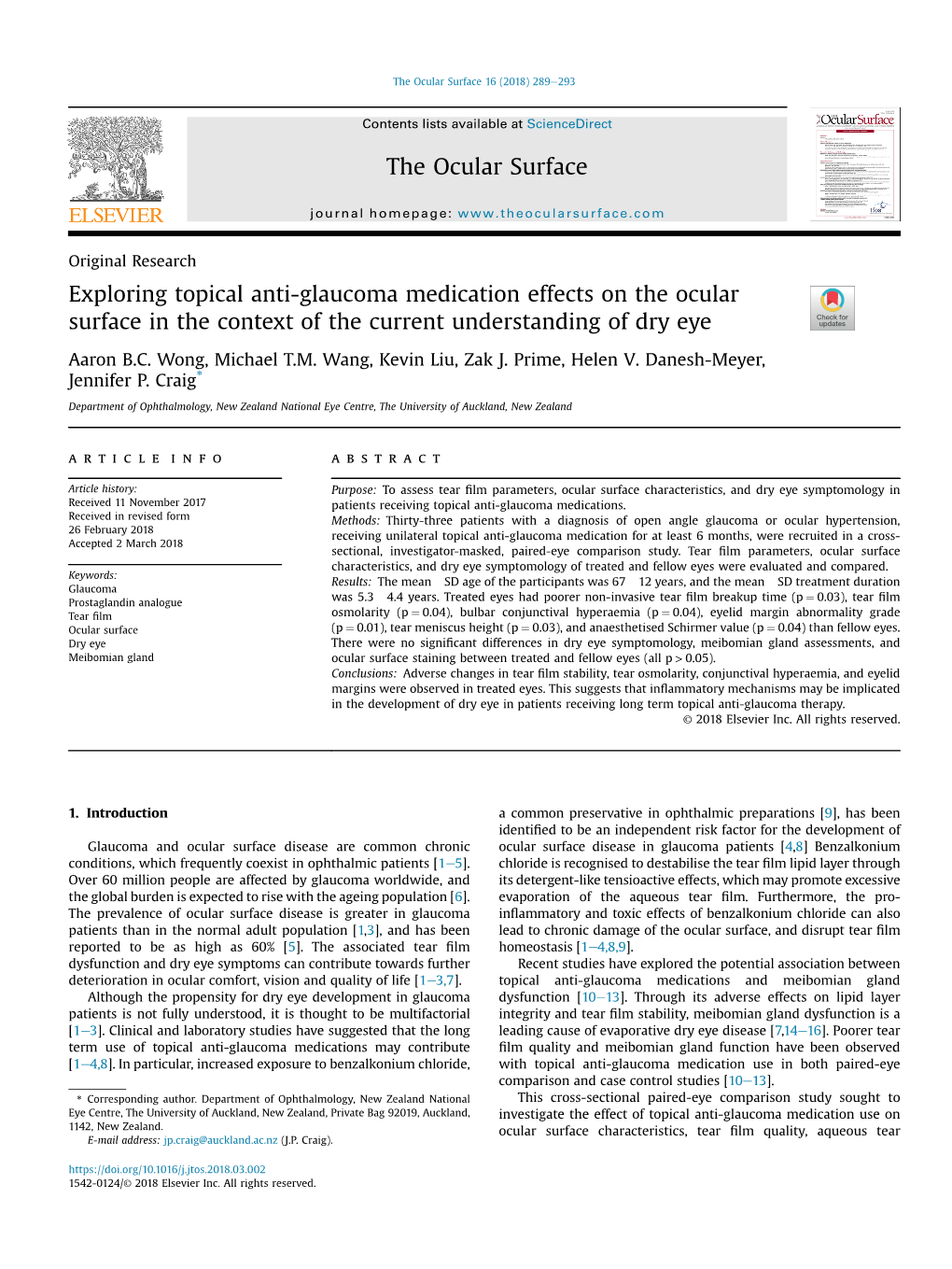 Exploring Topical Anti-Glaucoma Medication Effects on the Ocular Surface in the Context of the Current Understanding of Dry Eye