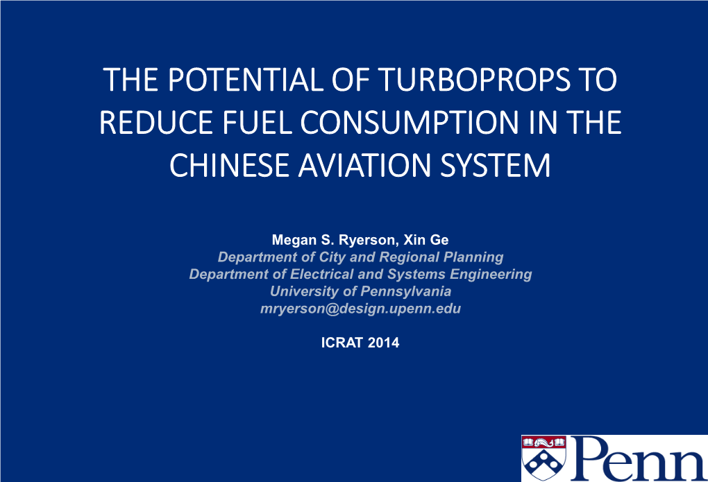 The Potential of Turboprops to Reduce Fuel Consumption in the Chinese Aviation System