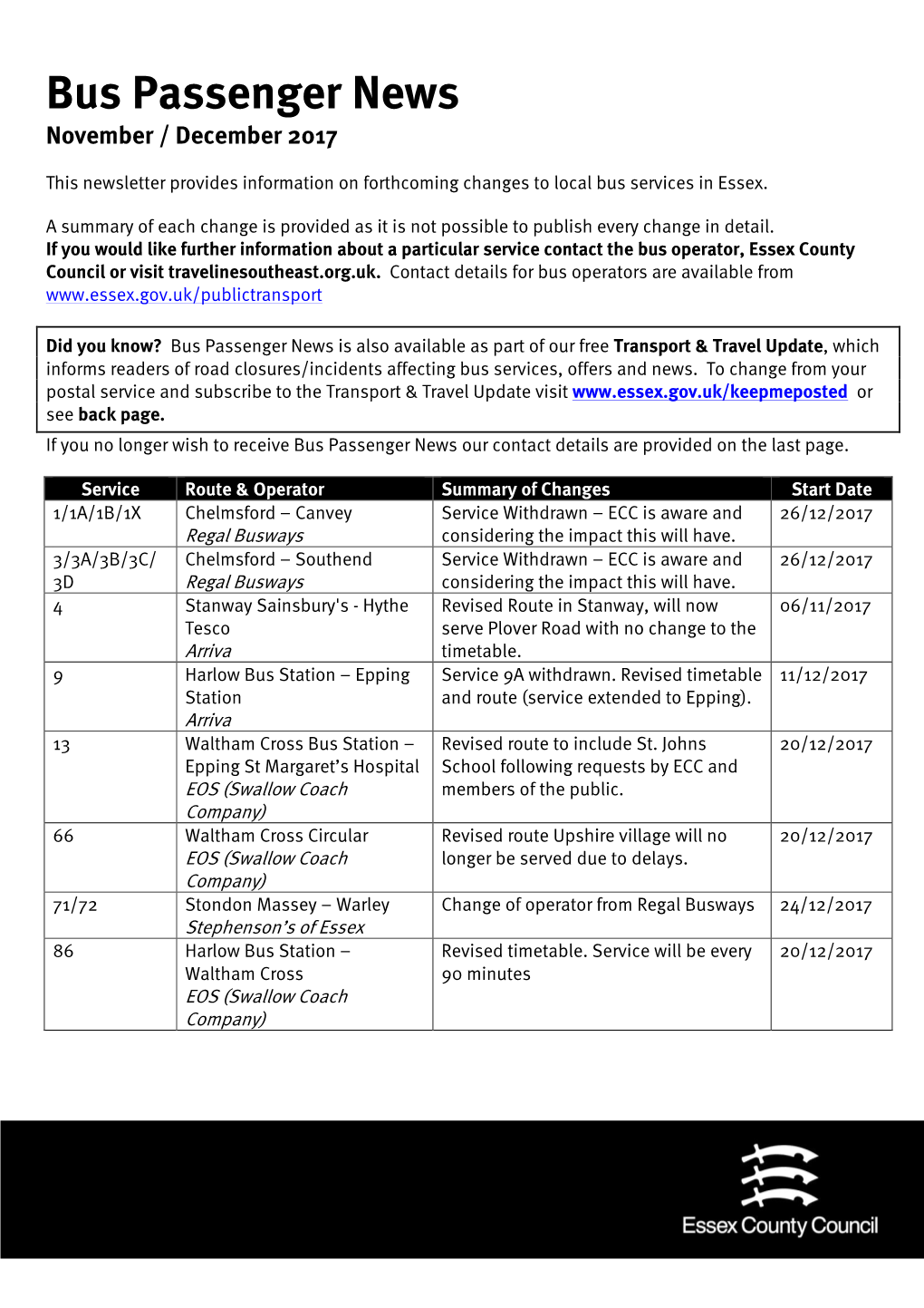 Bus Passenger News November / December 2017