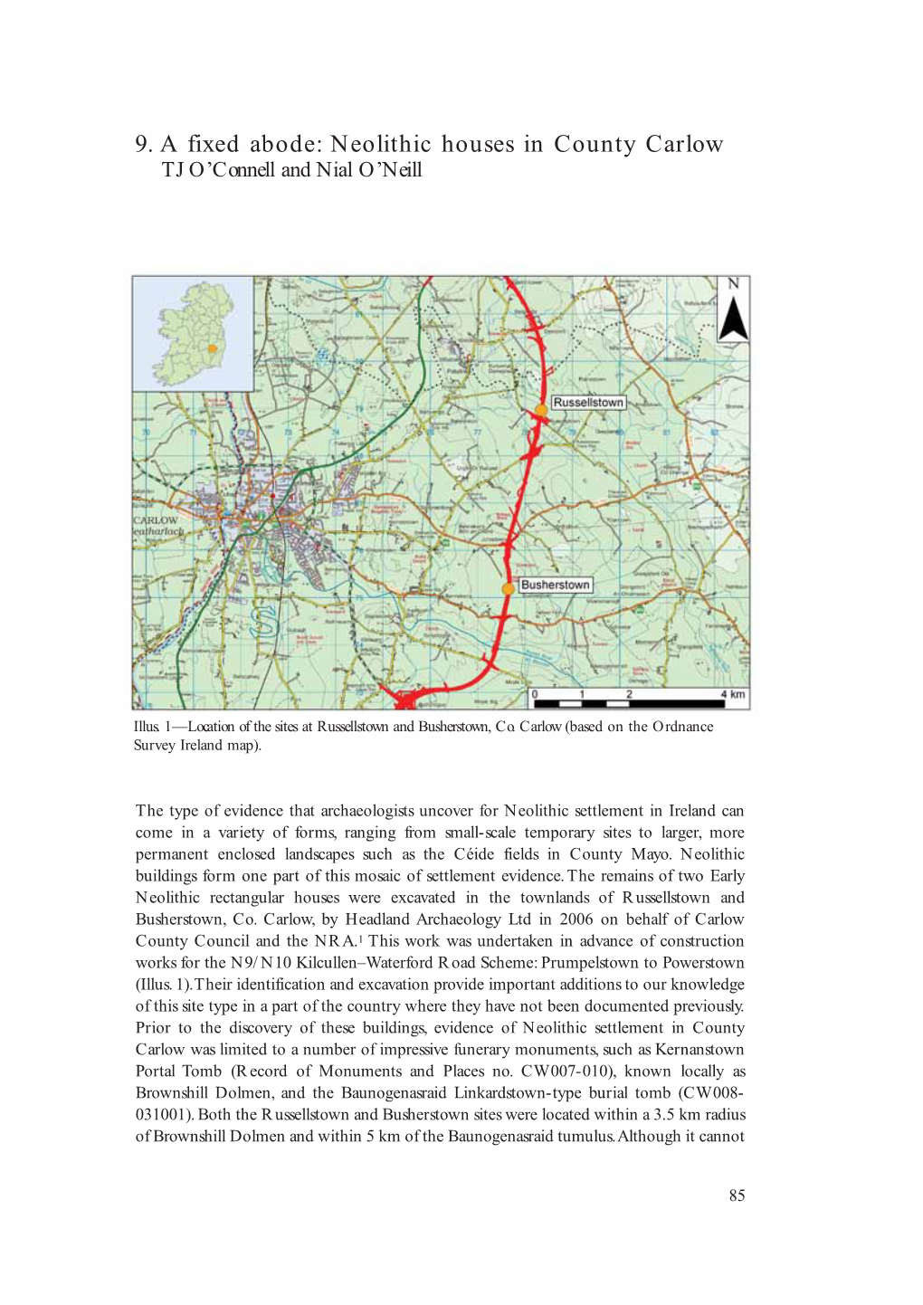 9. a Fixed Abode: Neolithic Houses in County Carlow TJ O’Connell and Nial O’Neill