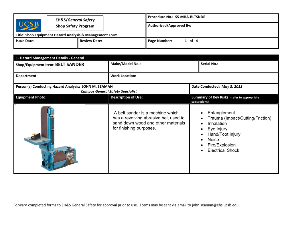 A Belt Sander Is a Machine Which Has a Revolving Abrasive Belt Used To