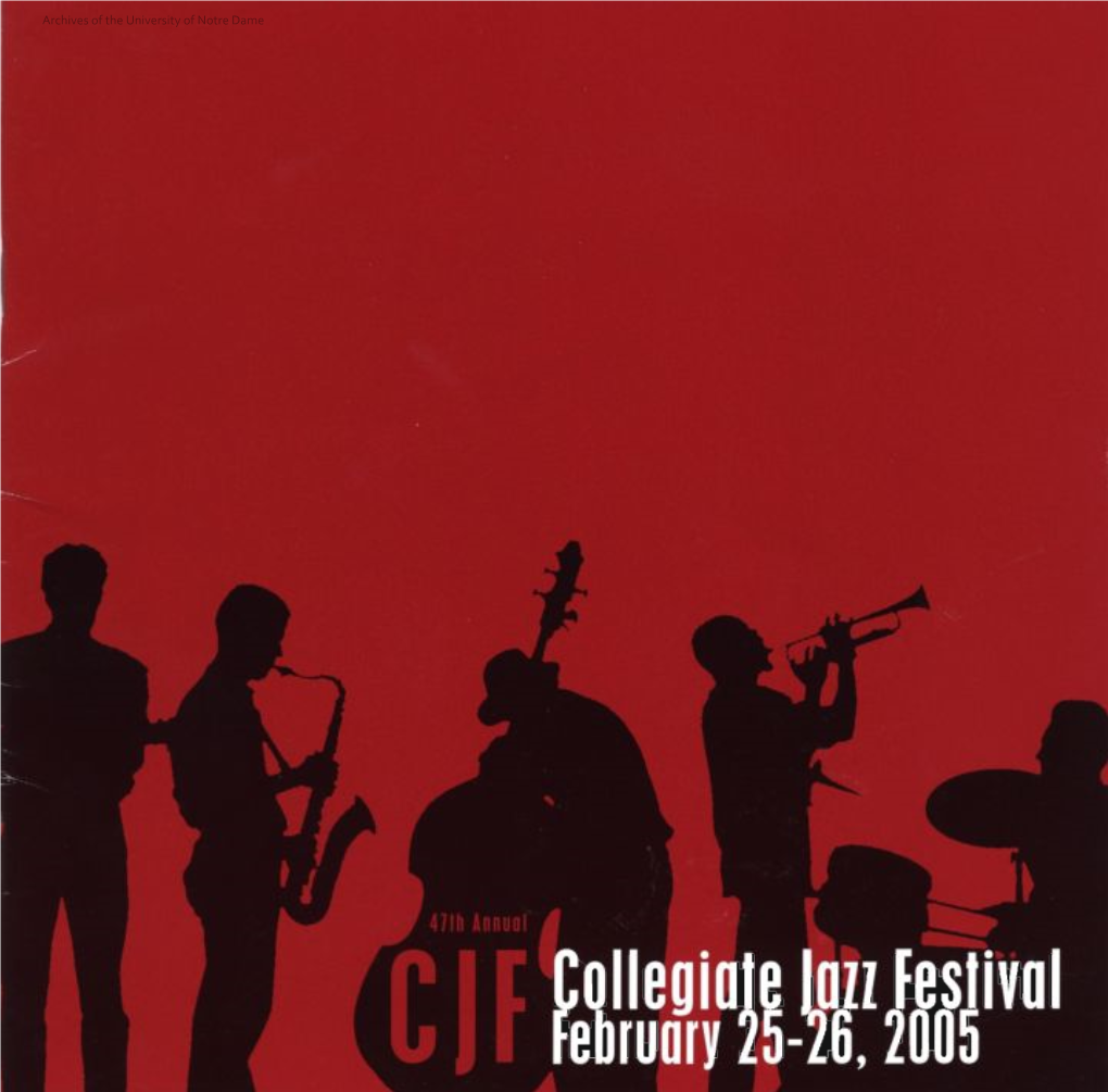 Notre Dame Collegiate Jazz Festival Program, 2005