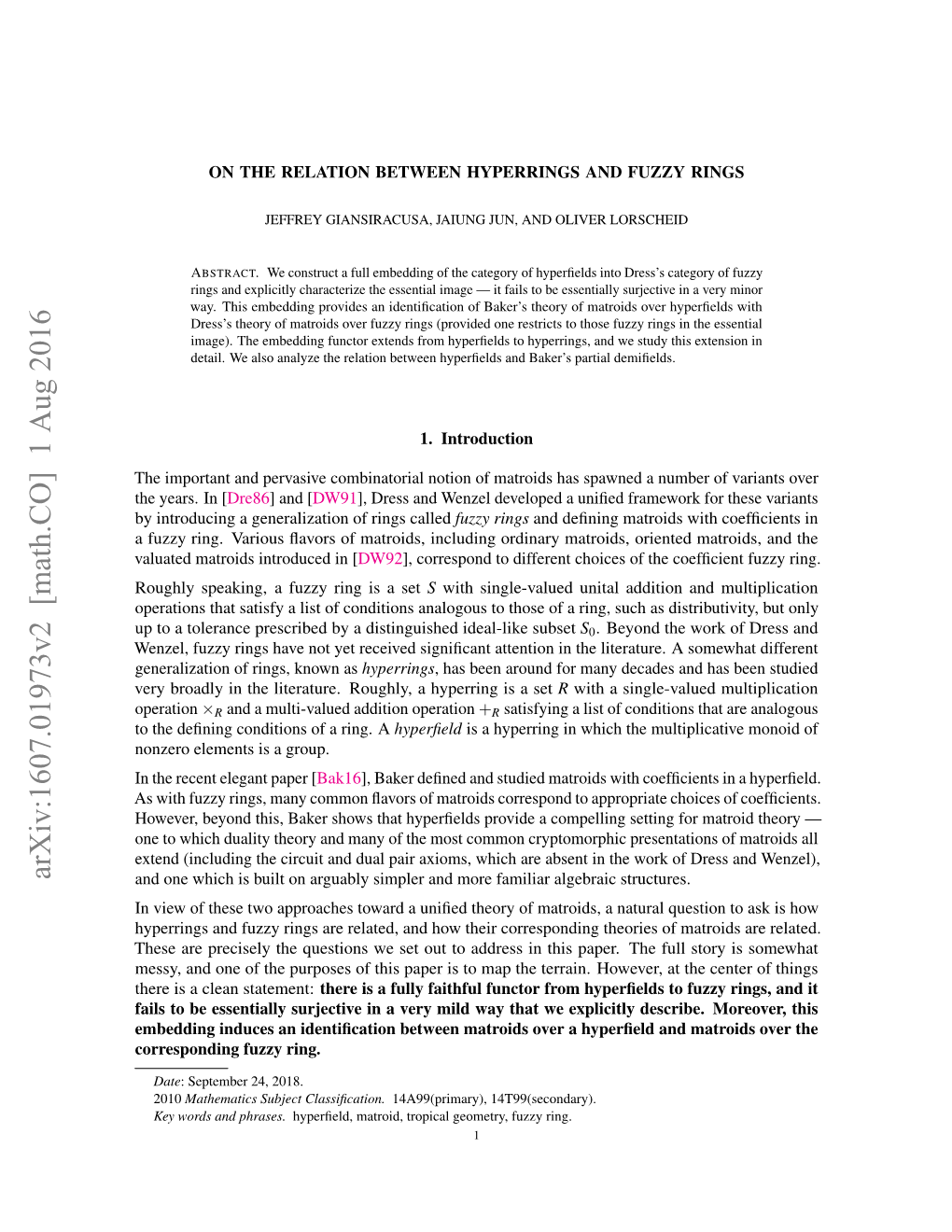 On the Relation Between Hyperrings and Fuzzy Rings