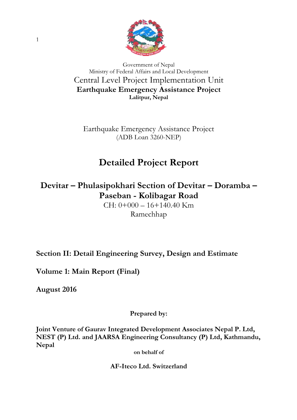 Detailed Project Report