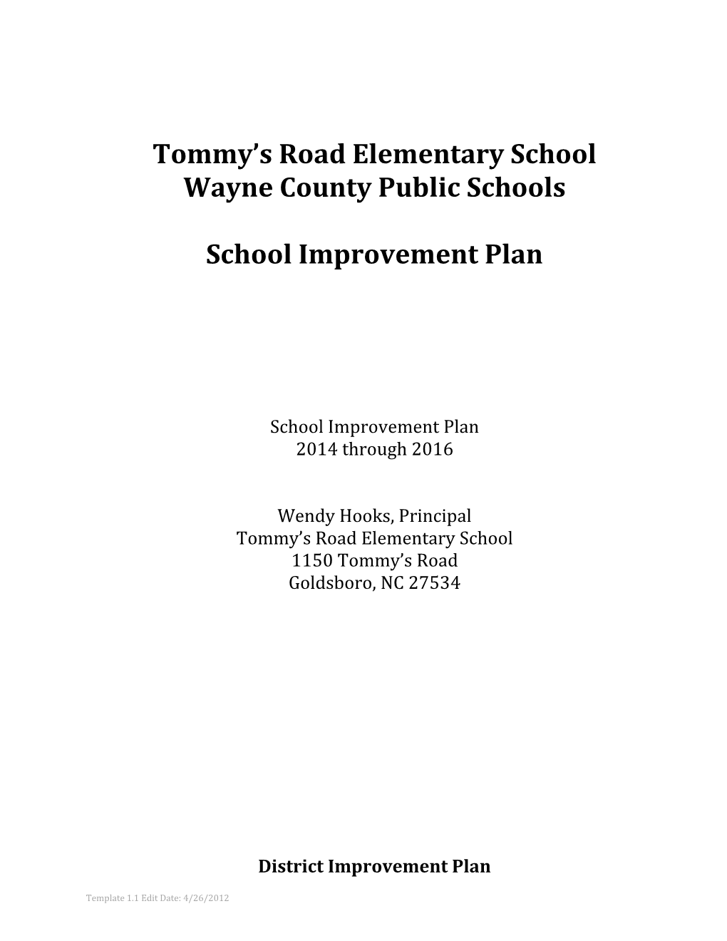 School Improvement Plan s5