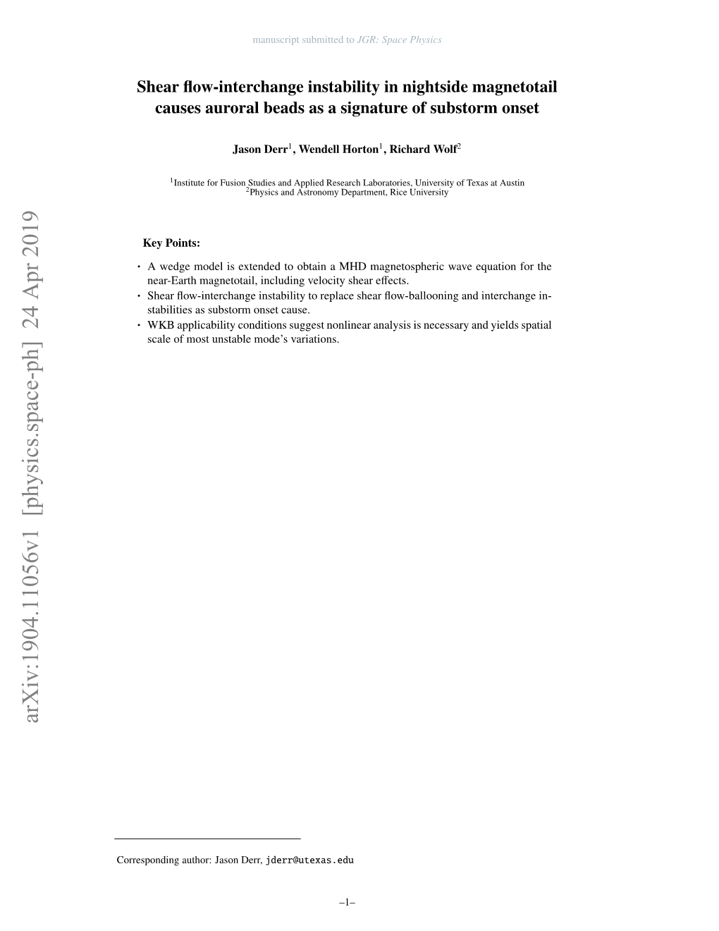 Shear Flow-Interchange Instability in Nightside Magnetotail Causes Auroral Beads As a Signature of Substorm Onset