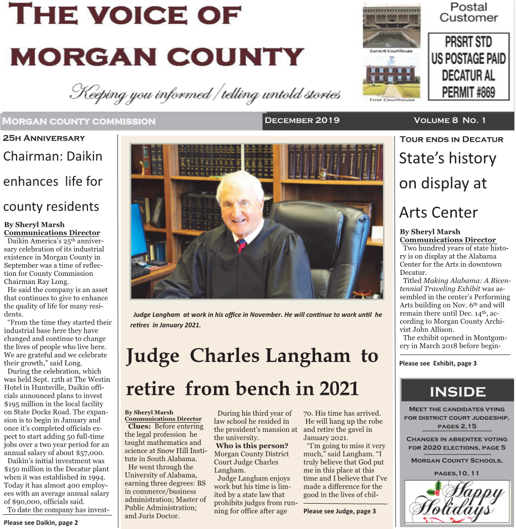 Judge Charles Langham to Retire from Bench in 2021