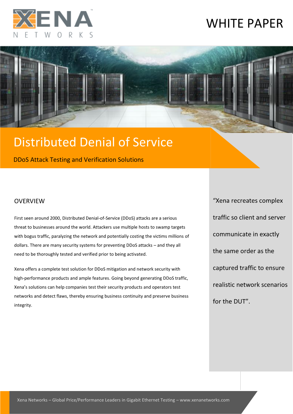 WHITE PAPER Distributed Denial of Service