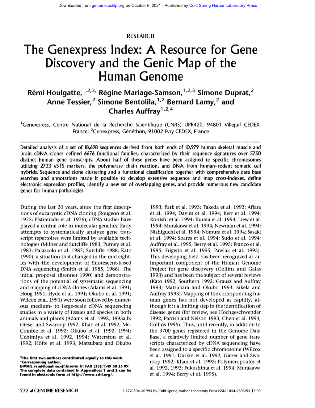 Discovery and the Genic Map of the Human Genome