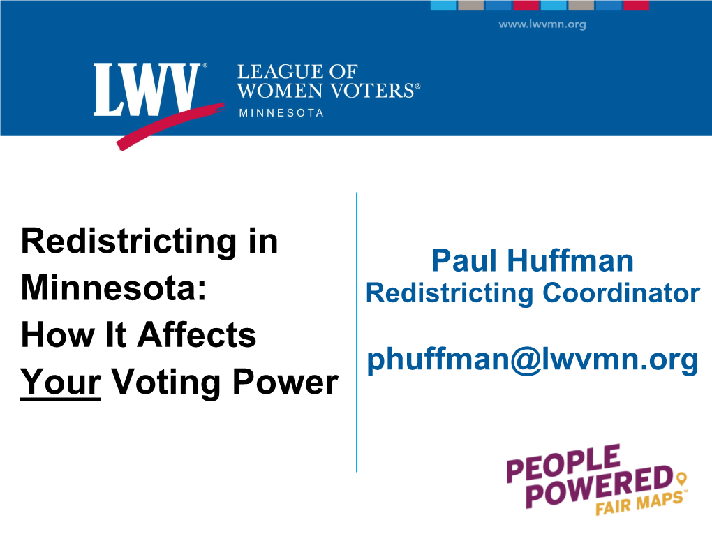 Redistricting in Minnesota