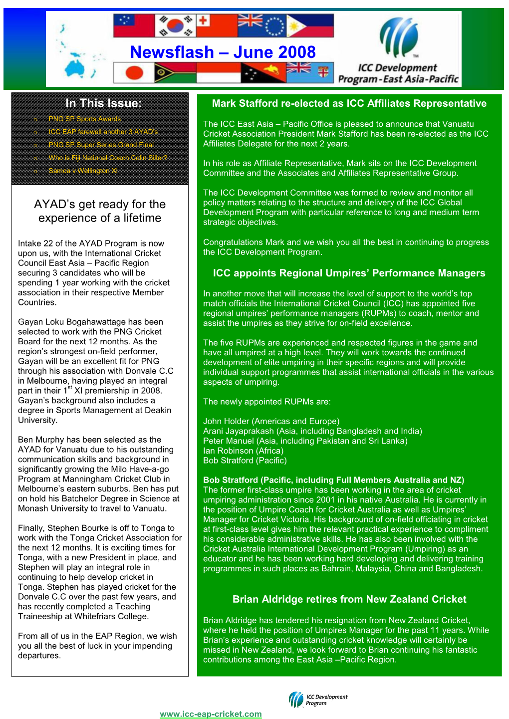 ICC EAP News Flash June 2008 (Pdf)