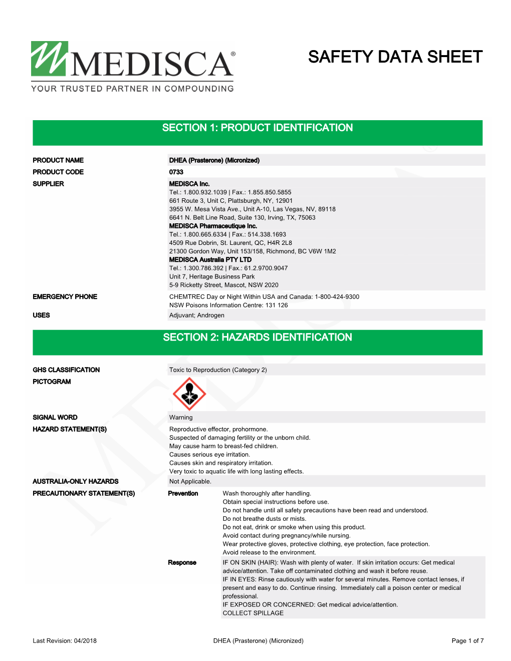 Safety Data Sheet