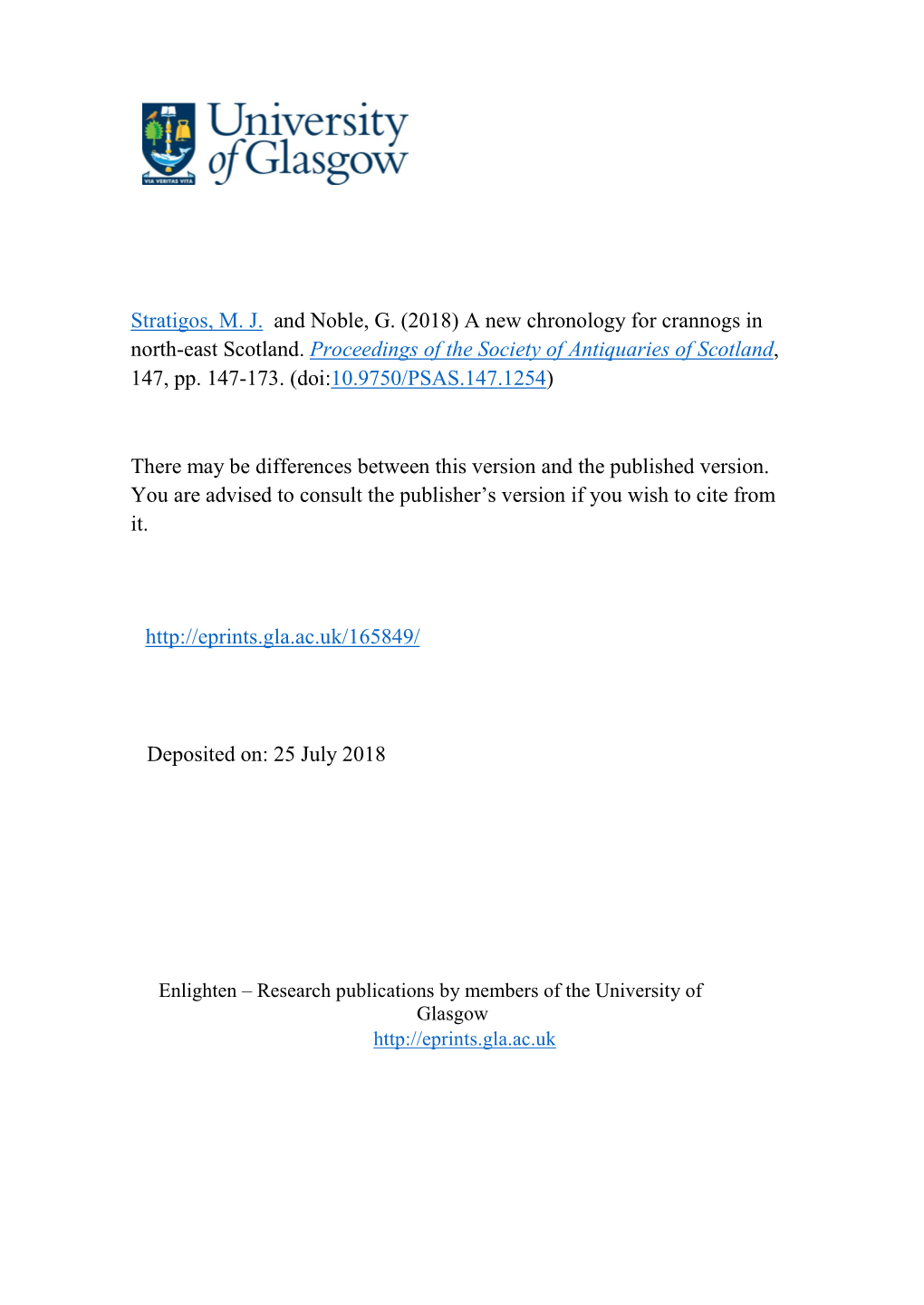 A New Chronology for Crannogs in North-East Scotland. Proceedings of the Society of Antiquaries of Scotland, 147, Pp