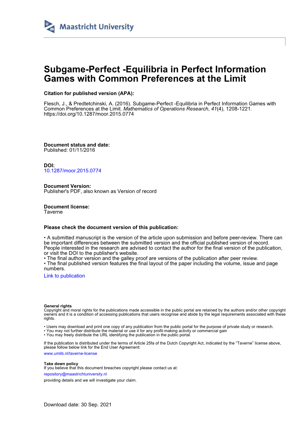 Subgame-Perfect Ε-Equilibria in Perfect Information Games With