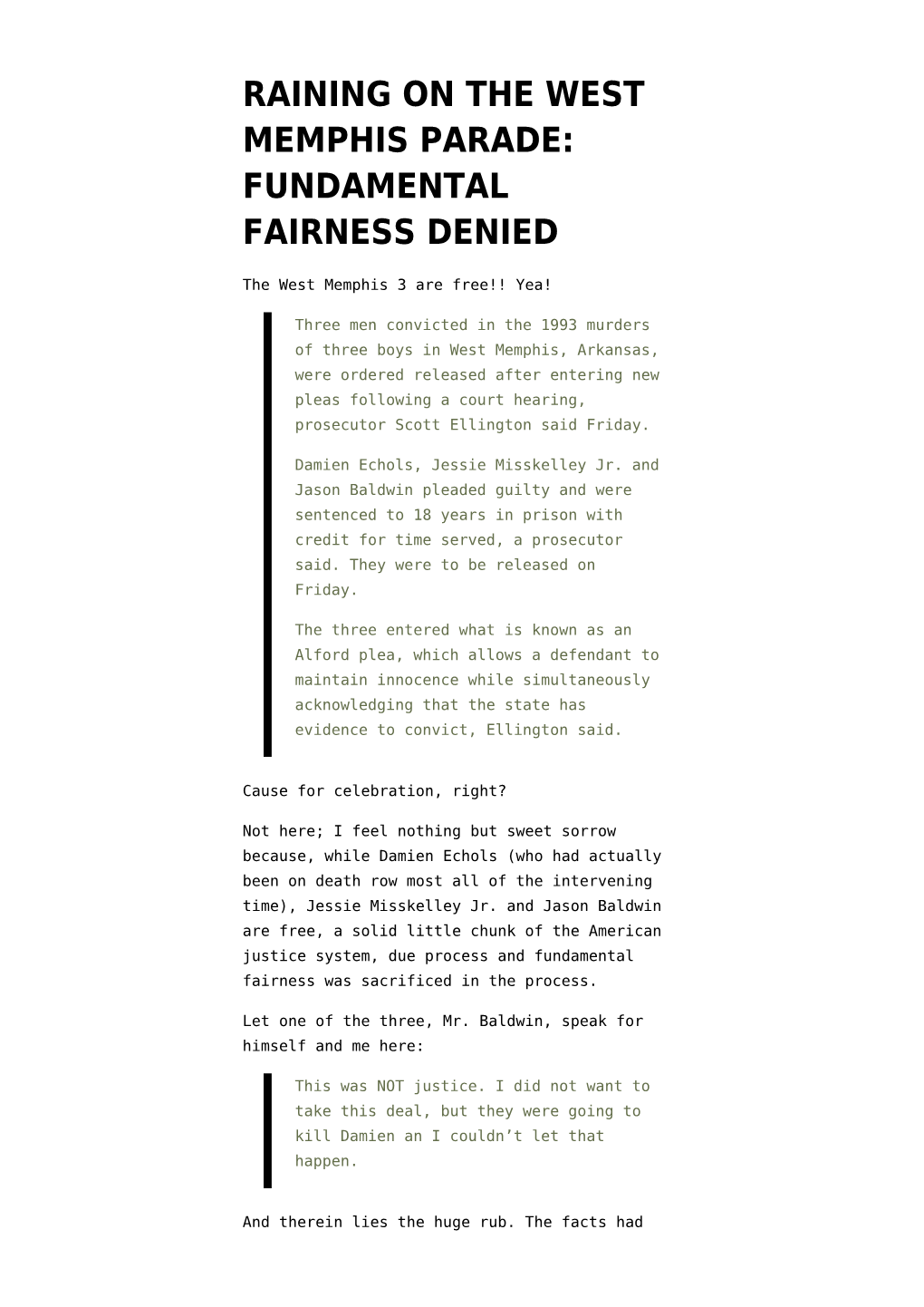 Fundamental Fairness Denied