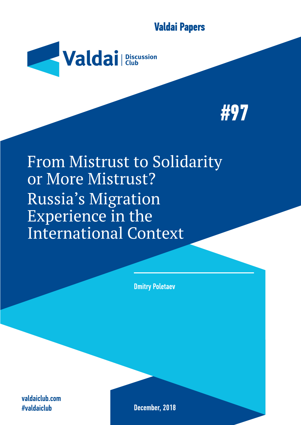 Russia's Migration Experience Pdf 0.52 MB