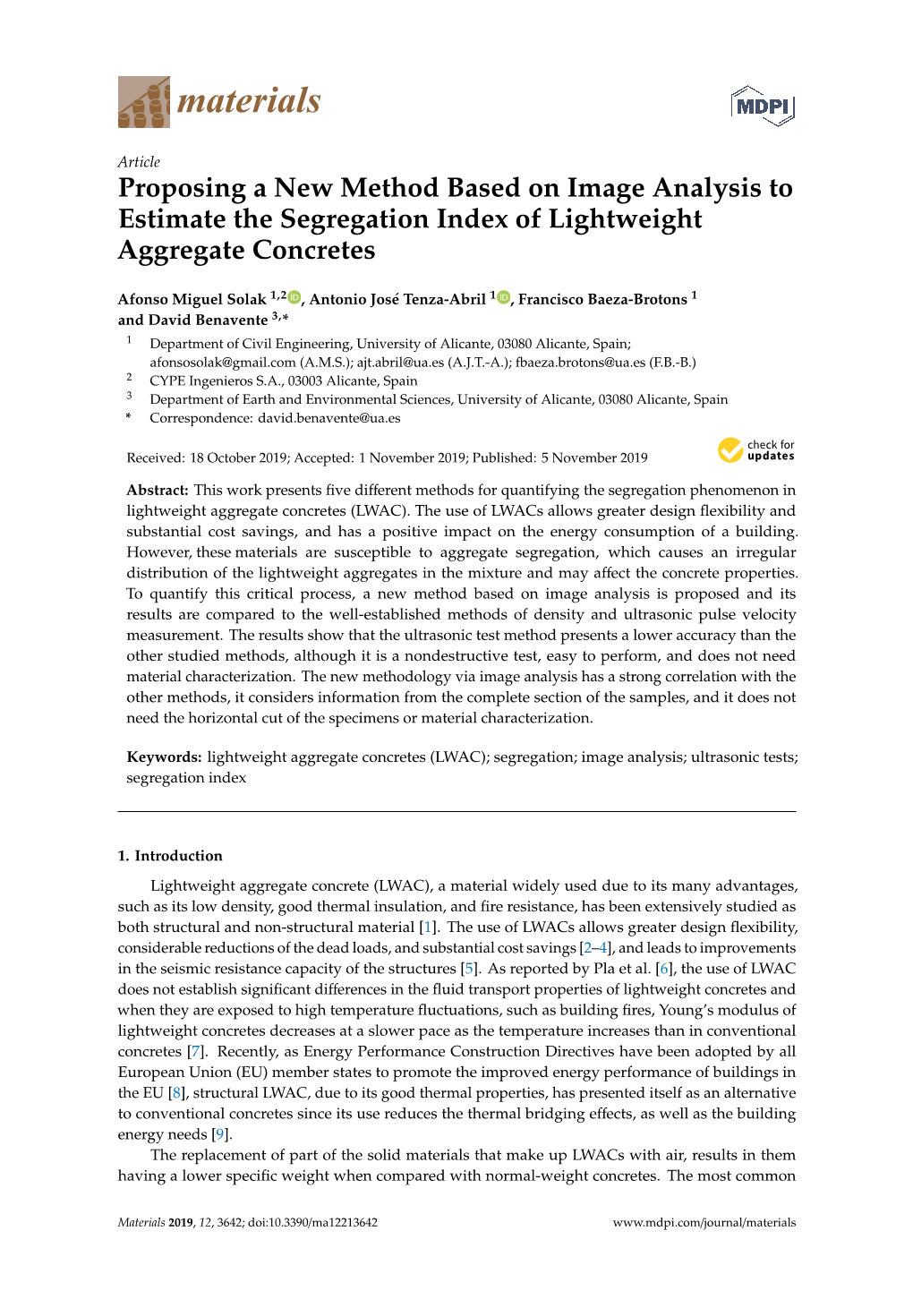 Proposing a New Method Based on Image Analysis to Estimate the Segregation Index of Lightweight Aggregate Concretes