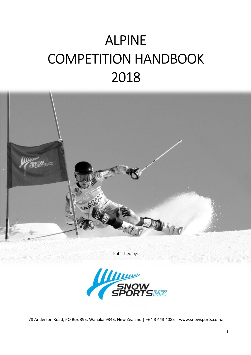 Alpine Competition Handbook 2018