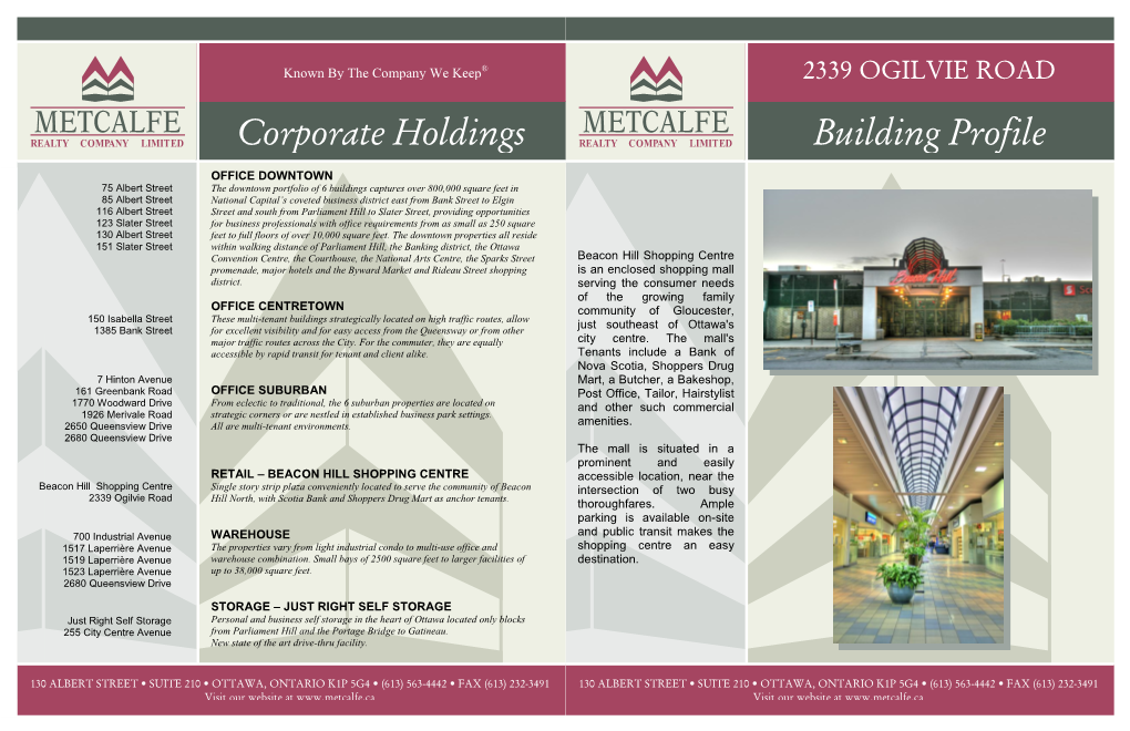 Building Profile Corporate Holdings
