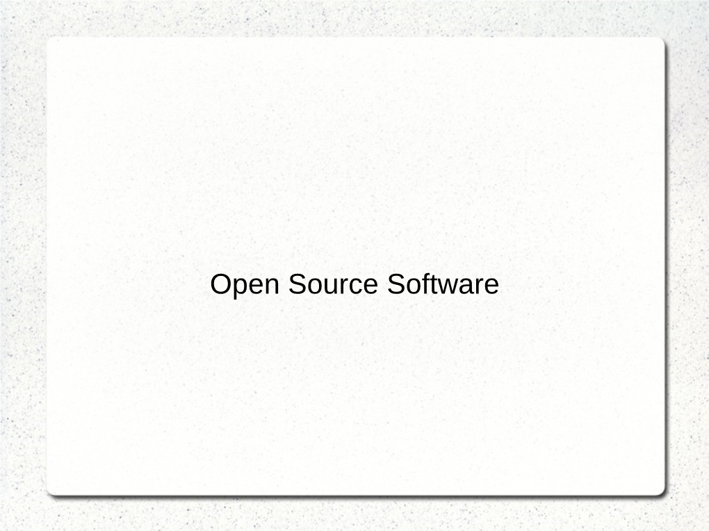 Open Source Software