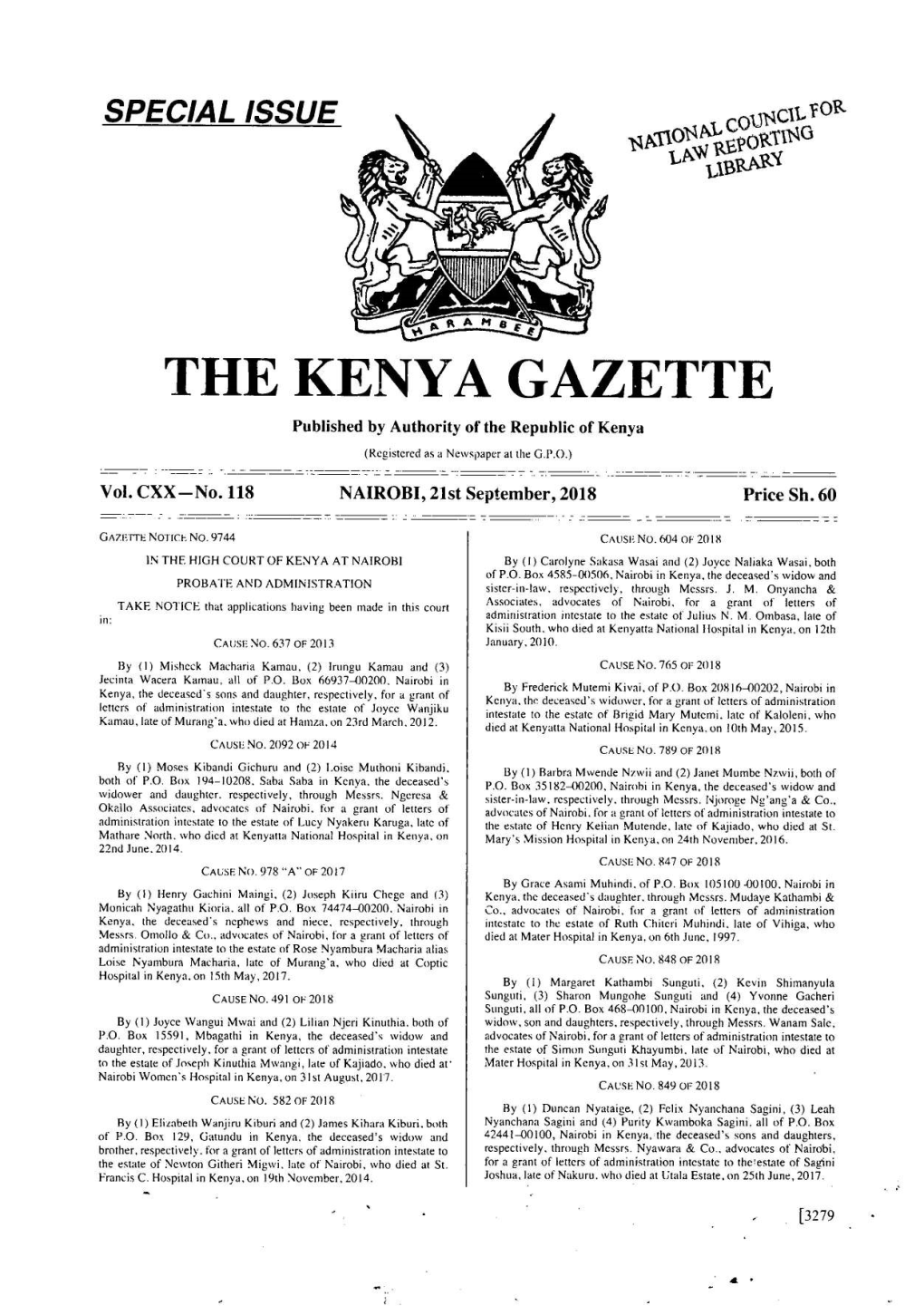 The Kenya Gazette