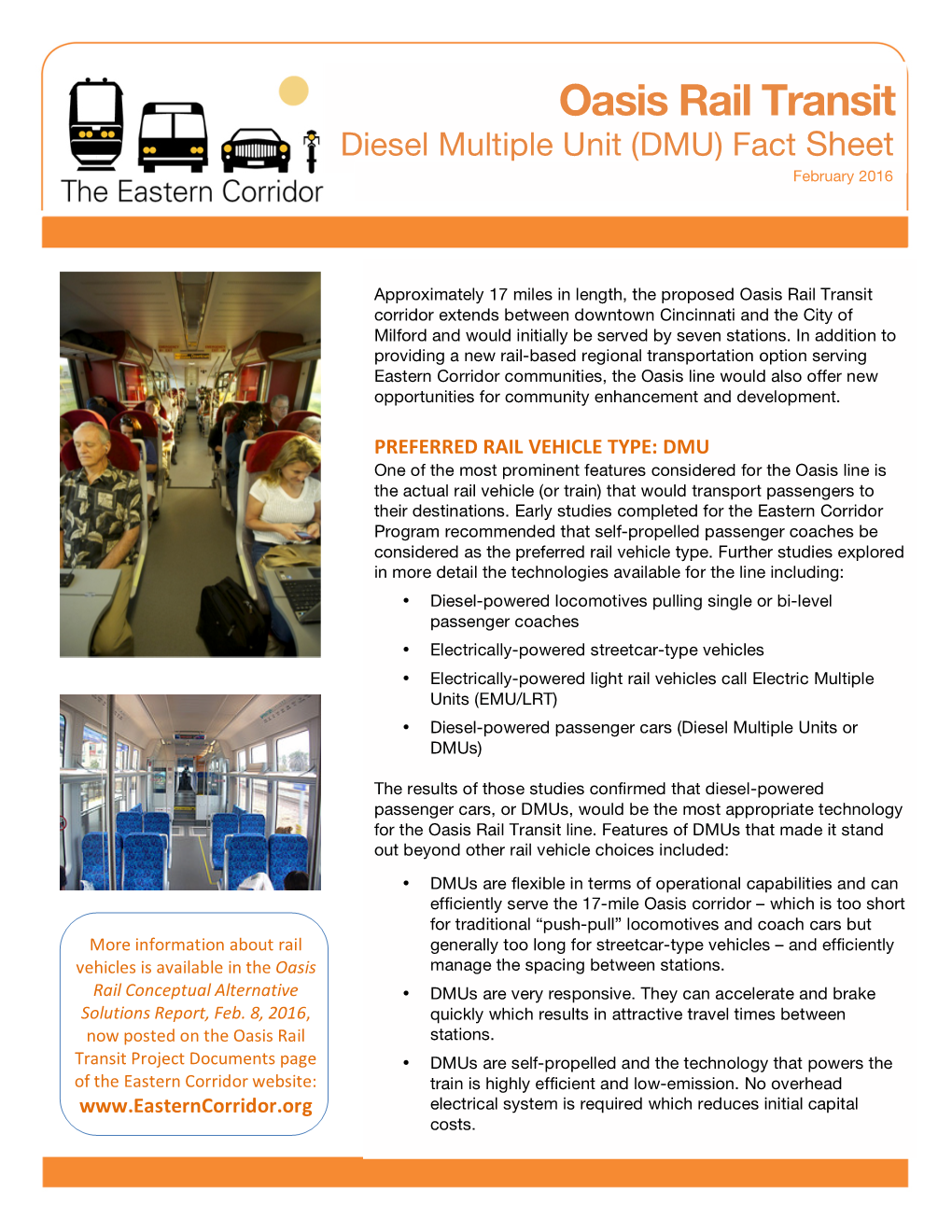 Diesel Multiple Unit (DMU) Fact Sheet February 2016