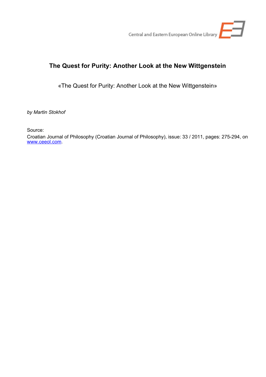 Another Look at the New Wittgenstein