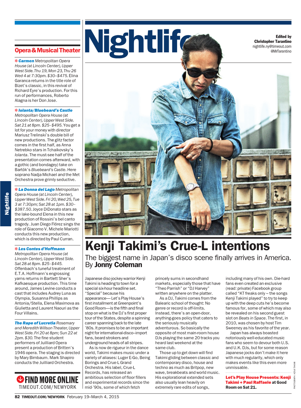 Kenji Takimi’S Intentions Crue-L Nightlife As Isnowderigueurinthedance Jonny Coleman