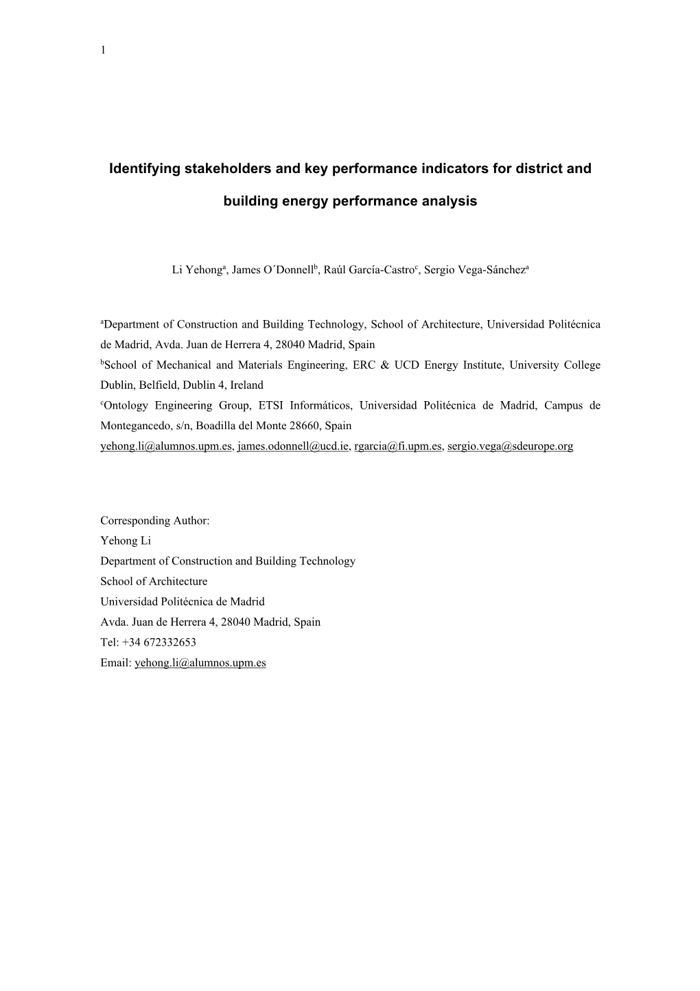 Identifying Stakeholders and Key Performance Indicators for District And