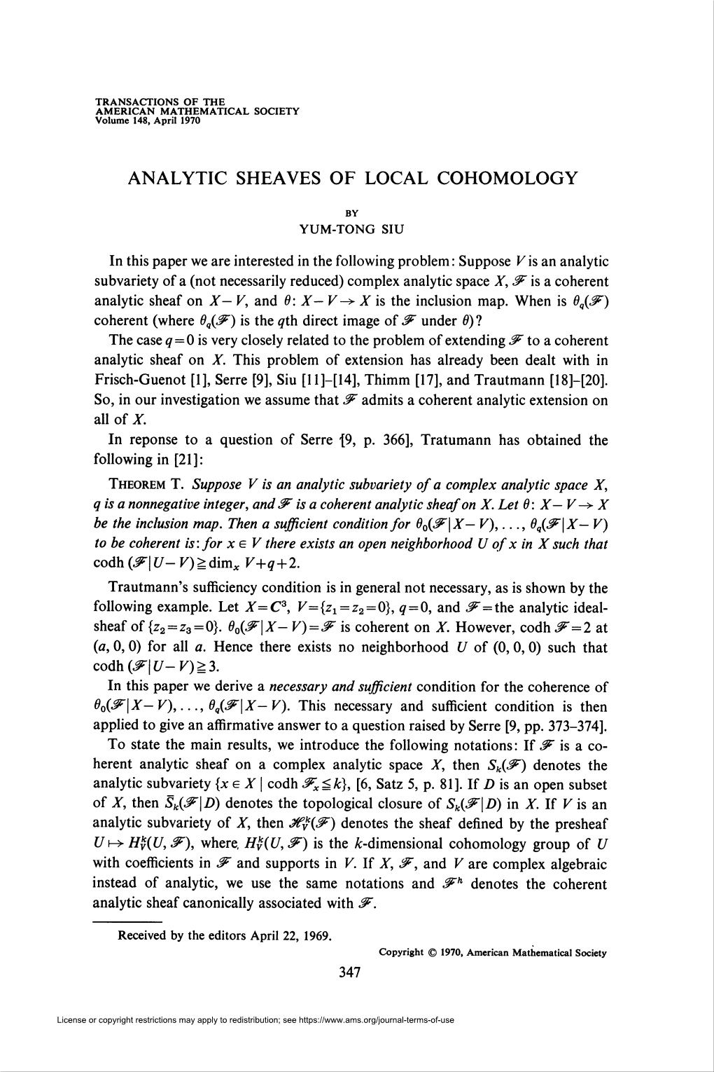 Analytic Sheaves of Local Cohomology