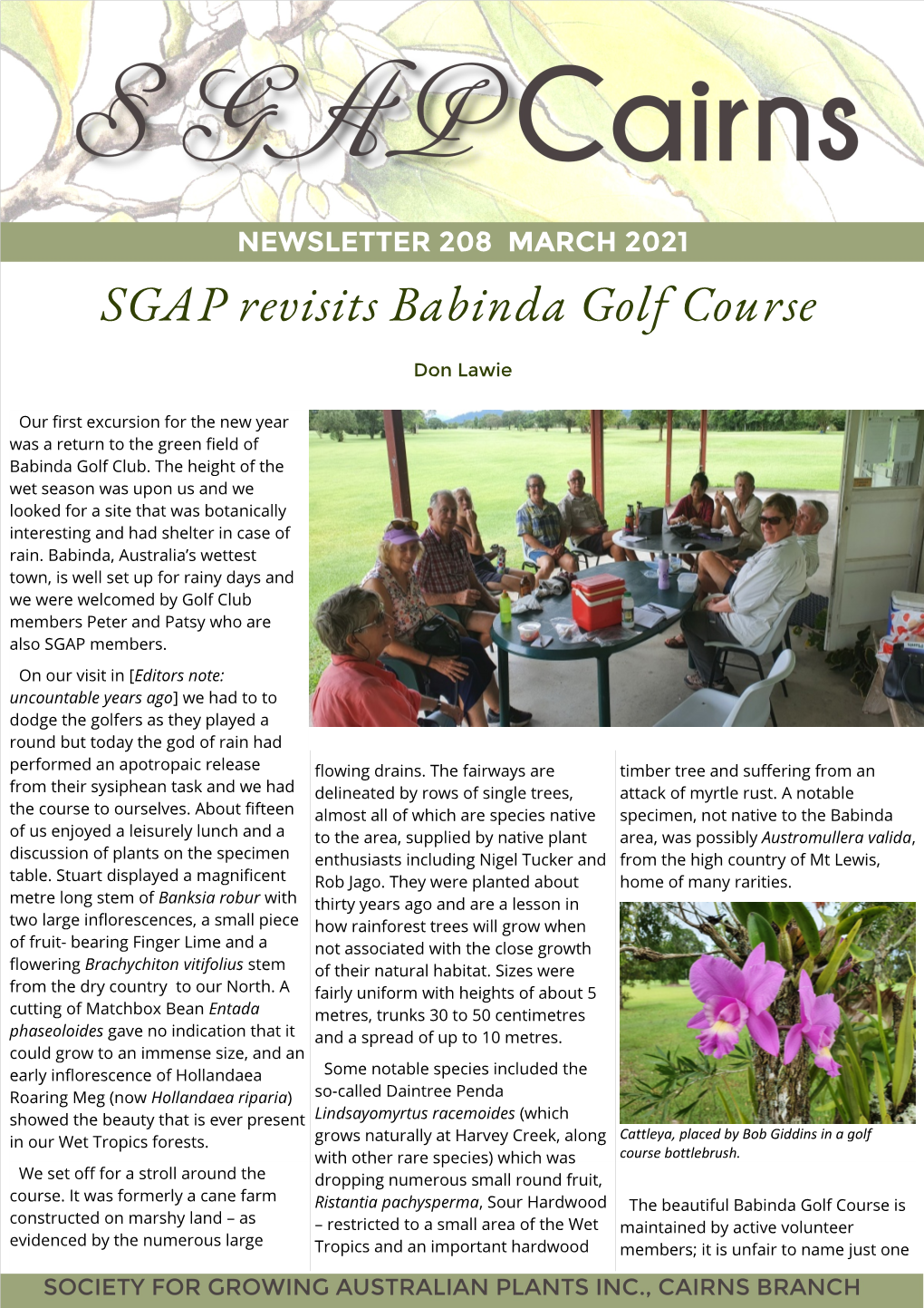 MARCH 2021 SGAP Revisits Babinda Golf Course