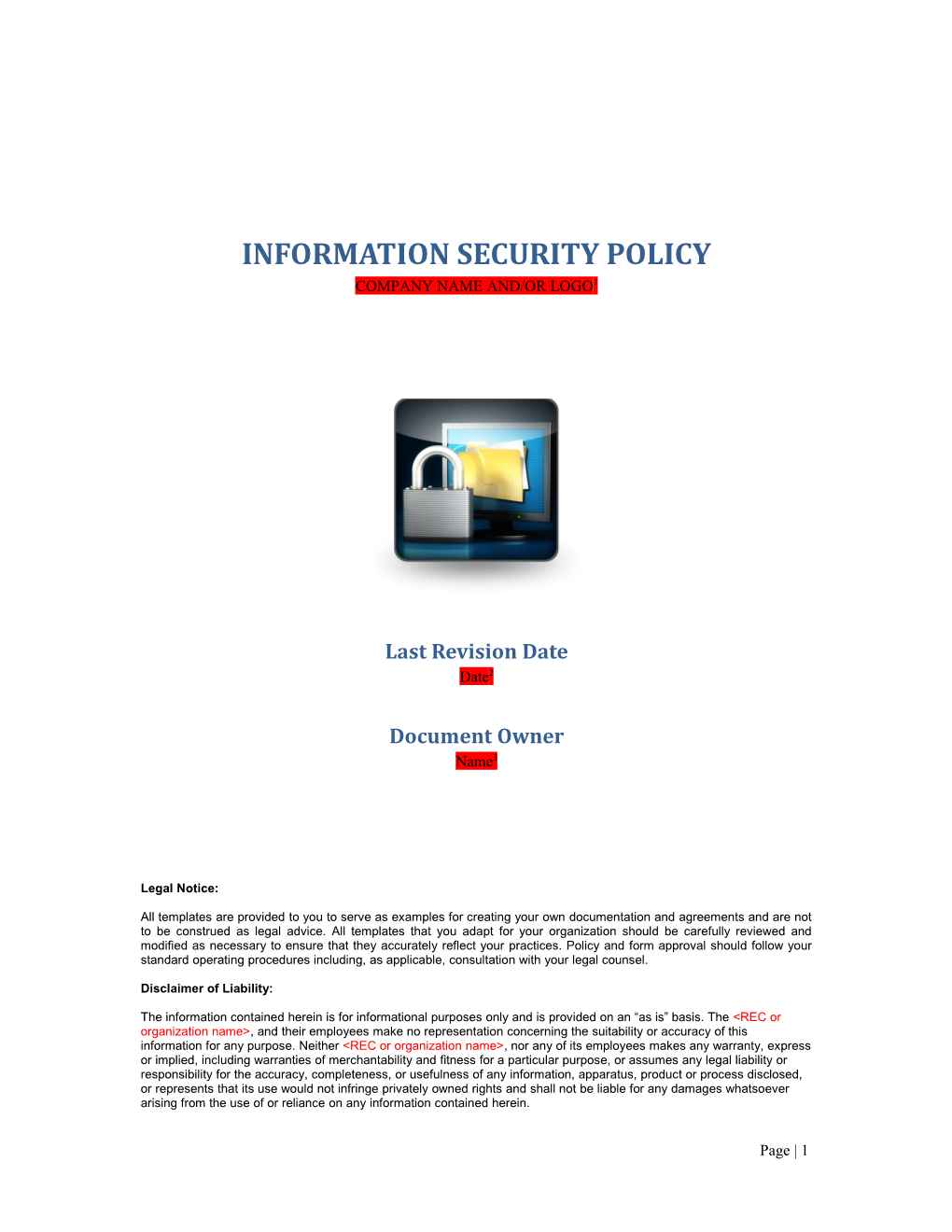 Information Security Policy Template V2.4