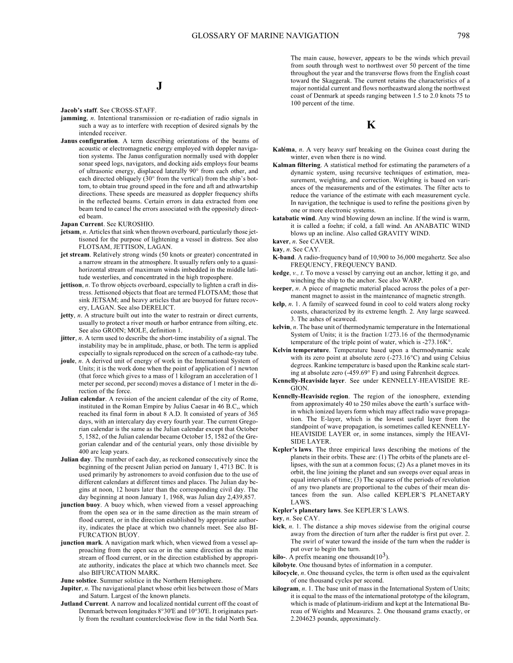 Glossary of Marine Navigation 798