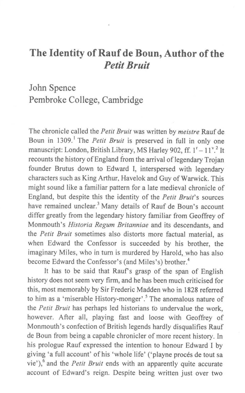 John Spence Pembroke College, Cambridge