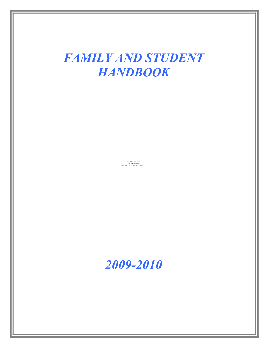 Family and Student Handbook