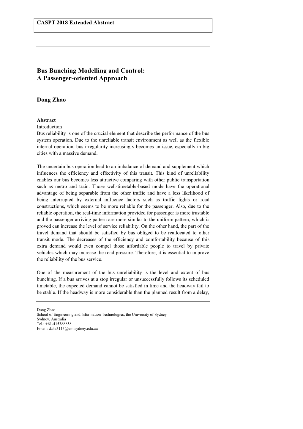 Bus Bunching Modelling and Control: a Passenger-Oriented Approach