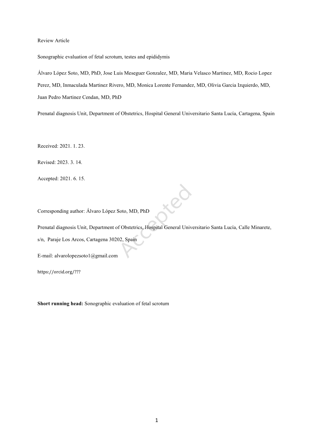 Review Article Sonographic Evaluation of Fetal Scrotum, Testes