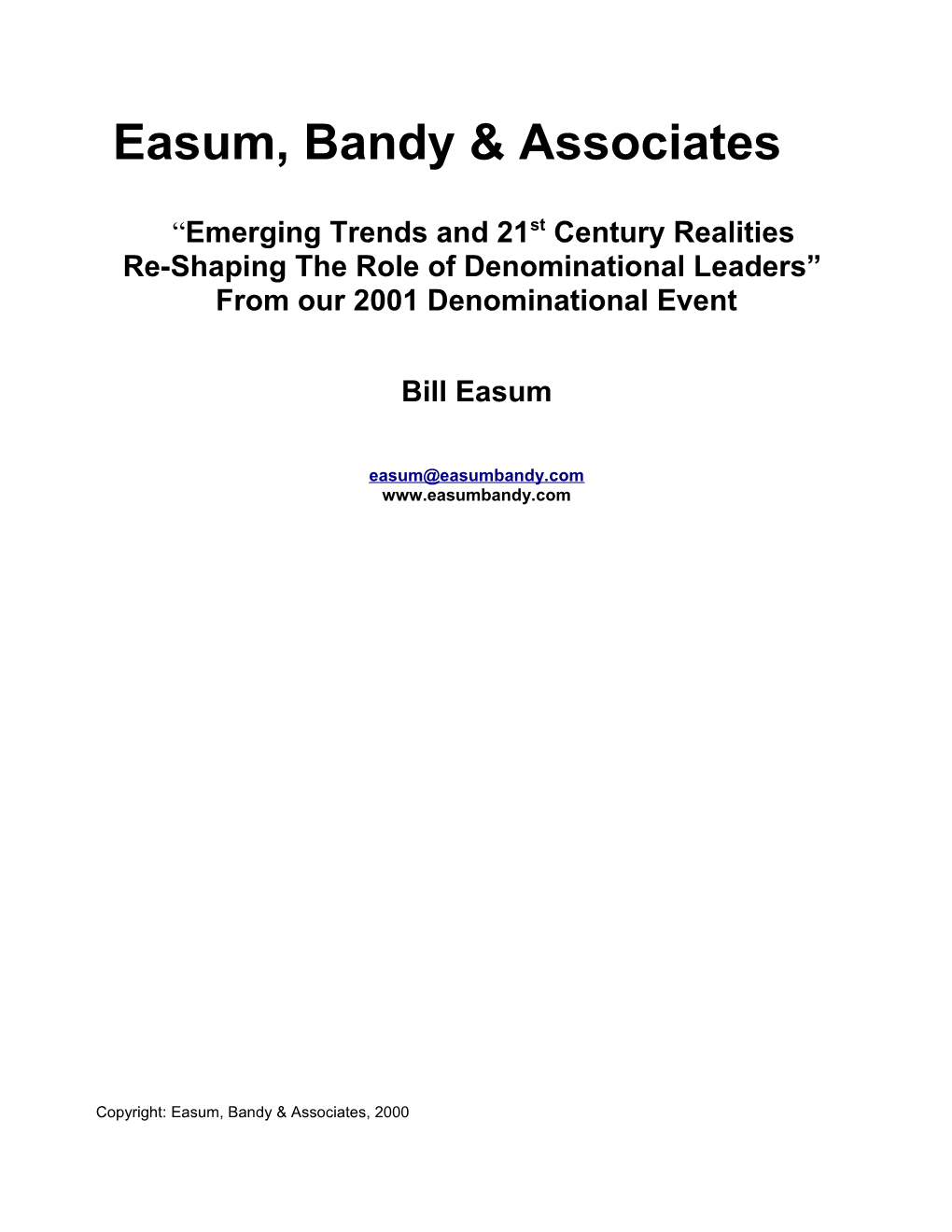 Easum, Bandy & Associates