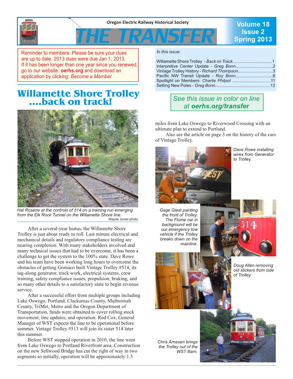 The Transfer Newsletter Spring 2013.Cdr