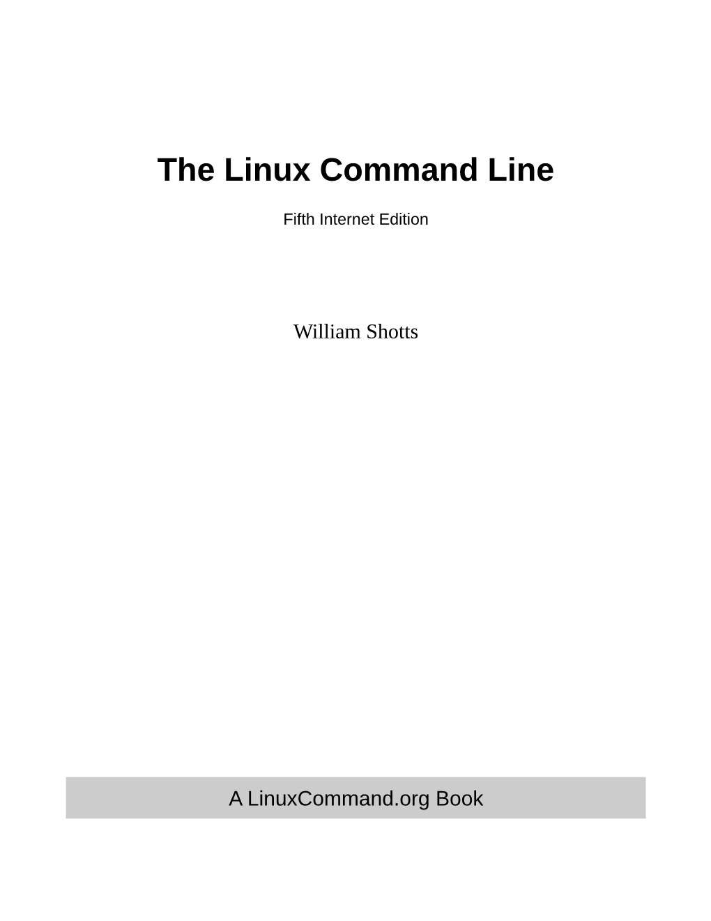 The Linux Command Line