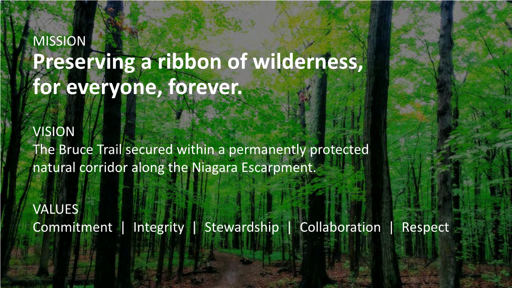 Preserving a Ribbon of Wilderness, for Everyone, Forever