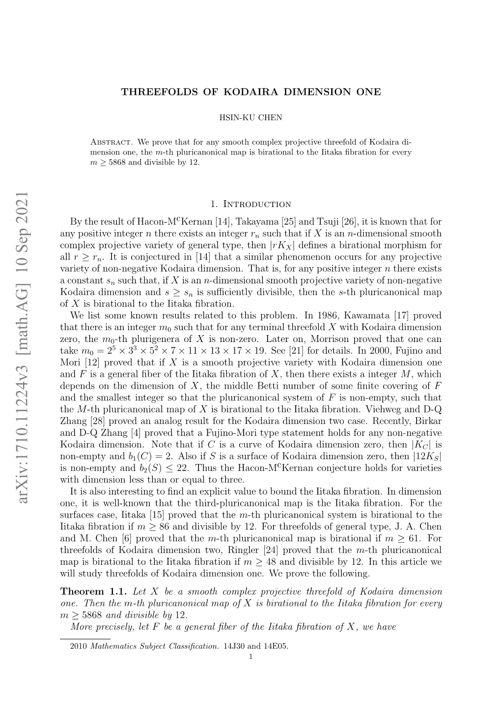 Threefolds of Kodaira Dimension One Such That a Small Pluricanonical System Do Not Deﬁne the Iitaka ﬁbration