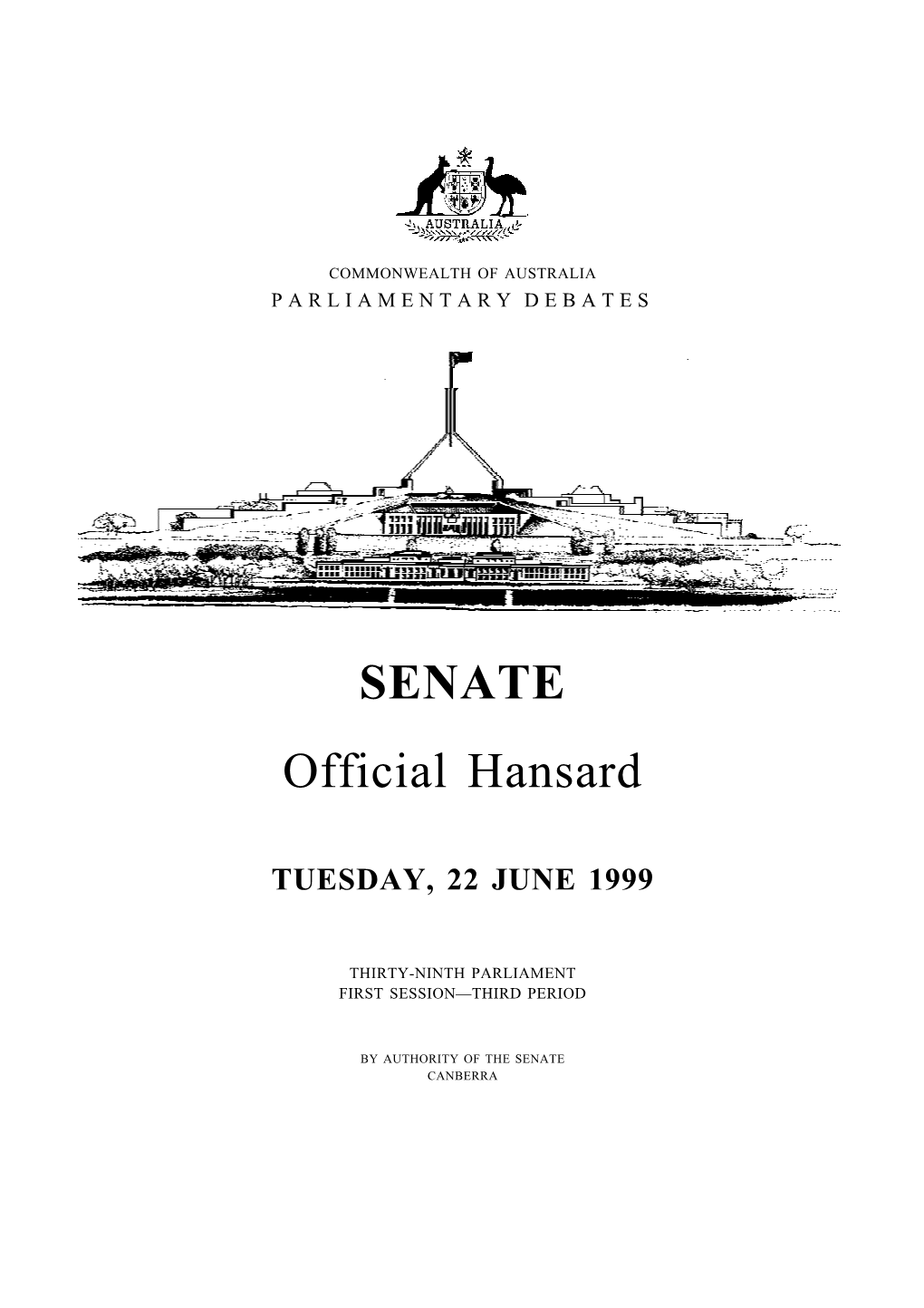 SENATE Official Hansard