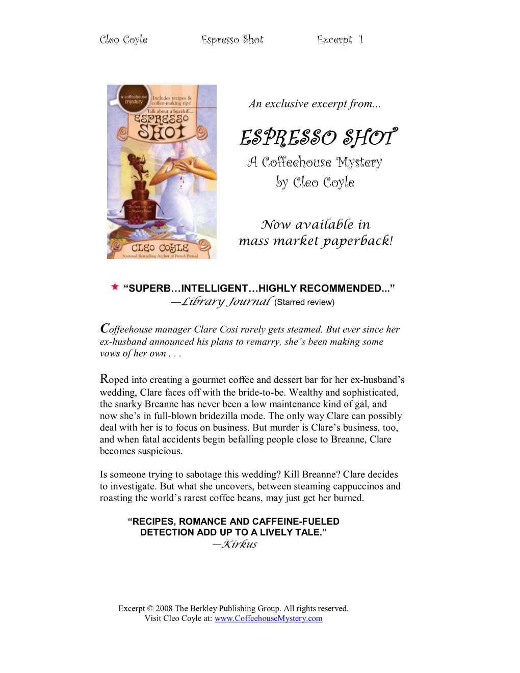 Espresso Shot Excerpt 1