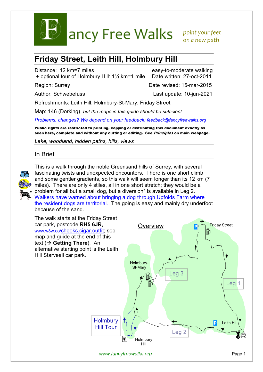 Friday Street, Leith Hill, Holmbury Hill